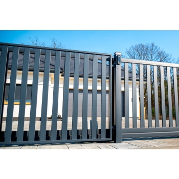 Lampa LED na słupek ogrodzeniowy 60x40, 6x4, lampa na słup - TOP Modern, Antracyt RAL 7016/ KLOSZ SATYNA